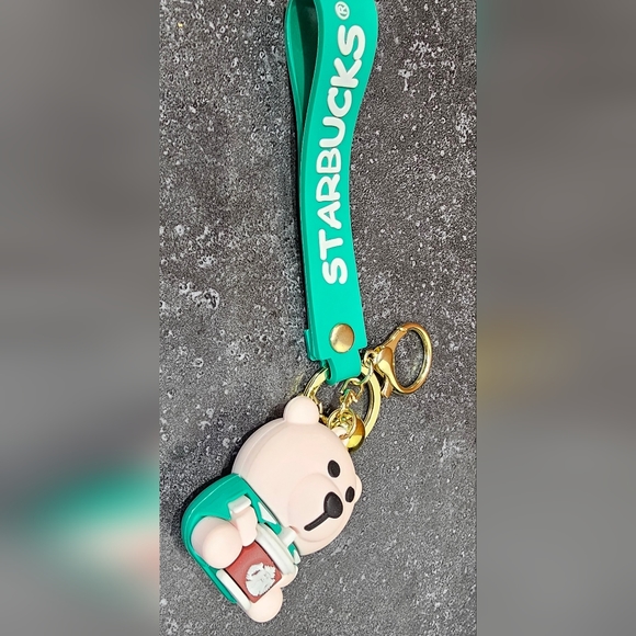 Cute Starbucks Bear Character Keychain NWOT - Picture 3 of 7
